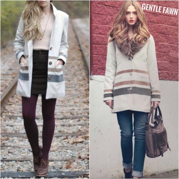 Anthropologie Gentle Fawn Storm Coat, size Large, multi color, faux fur - Picture 4 of 16